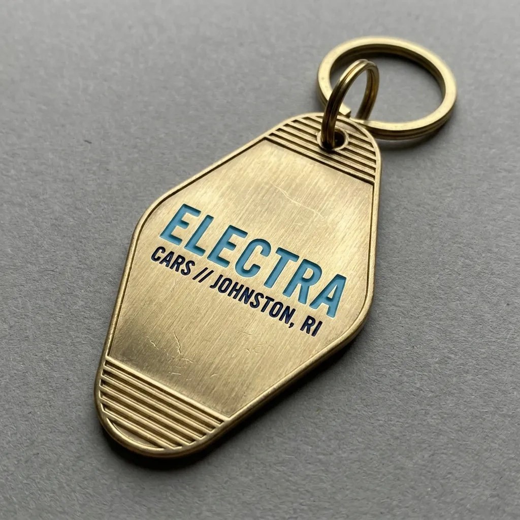 Retro Metal Motel Key Tag