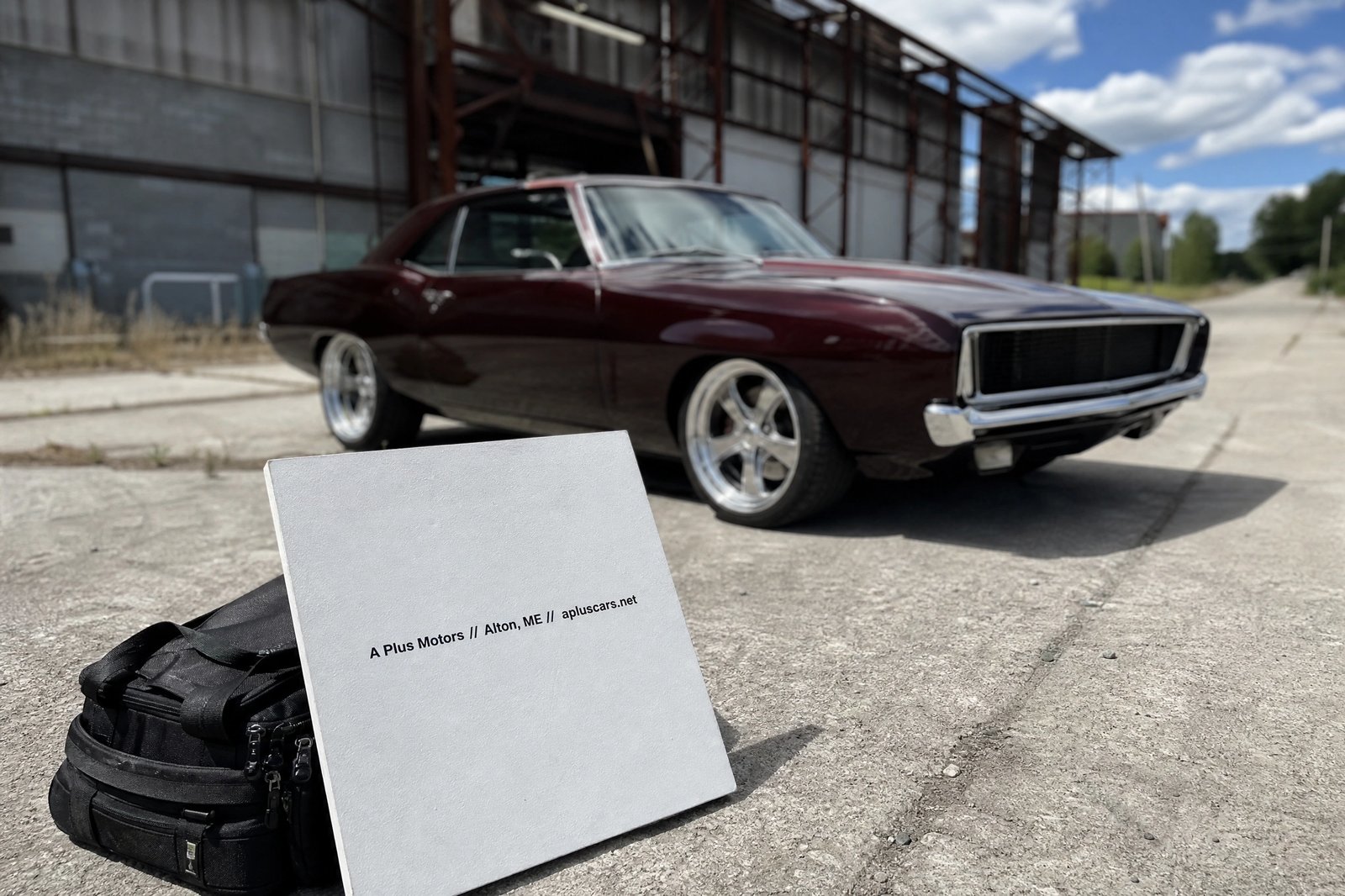 A classic Dodge Charger outside our shop, A Plus Motors